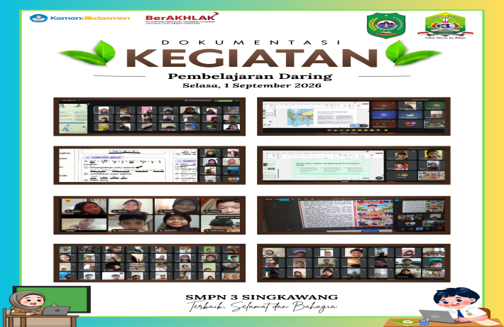 SMPN 3 Singkawang Tetap Semangat Laksanakan Pembelajaran Daring Meskipun Kabut Asap Menyelimuti