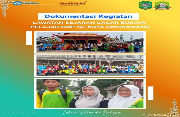Dua Pelajar SMPN 3 Singakwang mengikuti Kegiatan Lawatan Sejarah Cagar Budaya Kota Singkawang di Mes